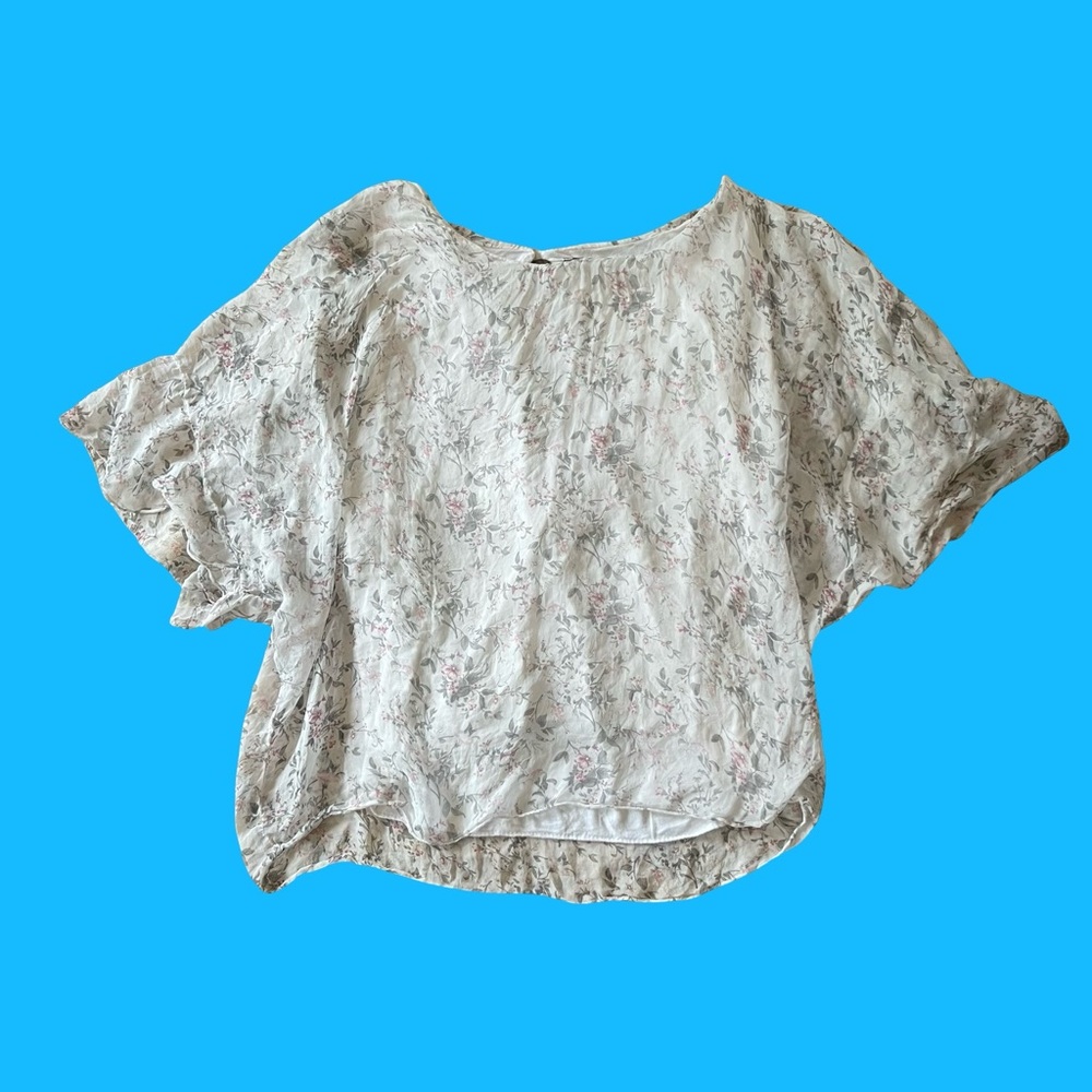 Piazza Roma Silk Floral Blouse